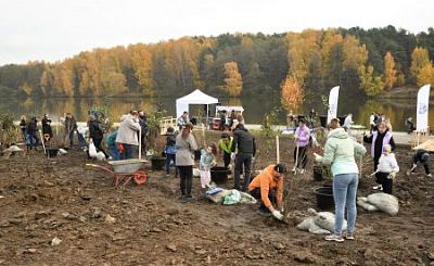 В Ленинском округе заложили семейную аллею из сирени и спиреи